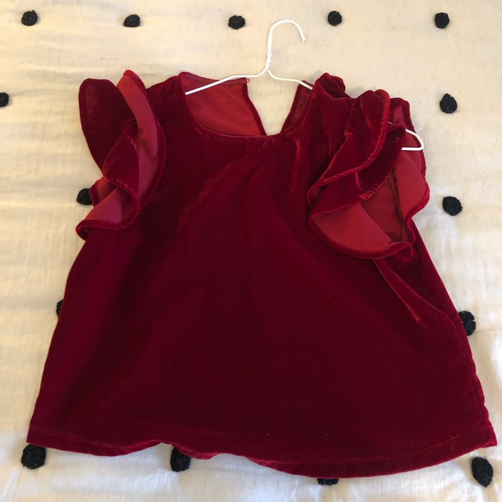 Zara velvet red top